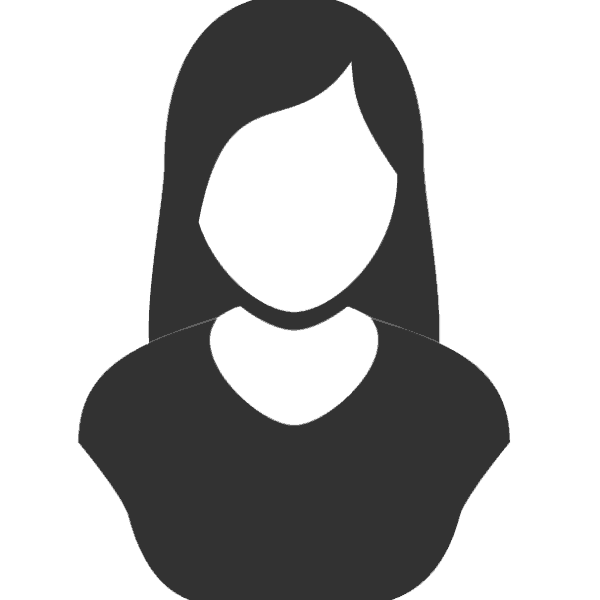 A woman's avatar icon on a gray background.